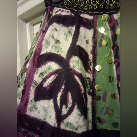 Artisan Skirt Batik Screenprint Museum Italy - Picture 4 of 14